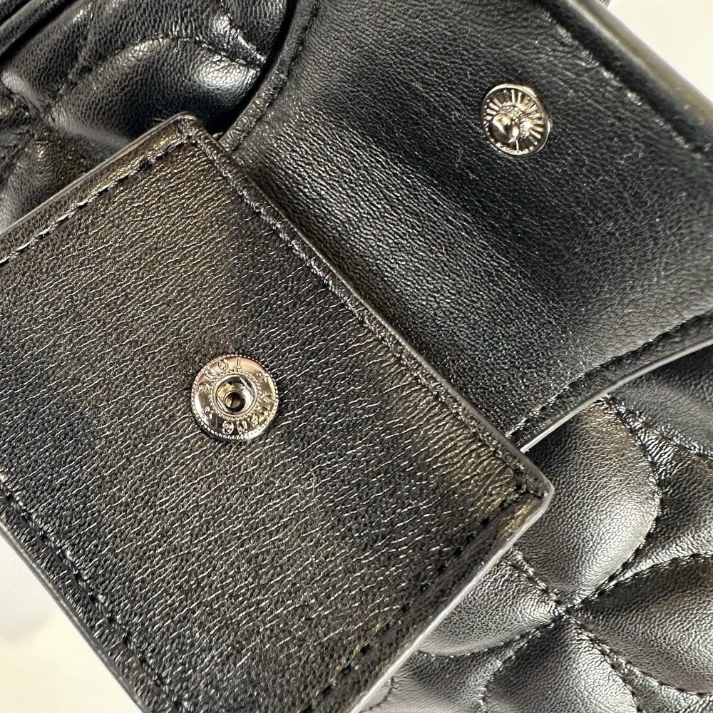 Paris Hilton Camden Frame Bag Black Quilted Satchel Top Handle Y2K NWT - Picture 7 of 13